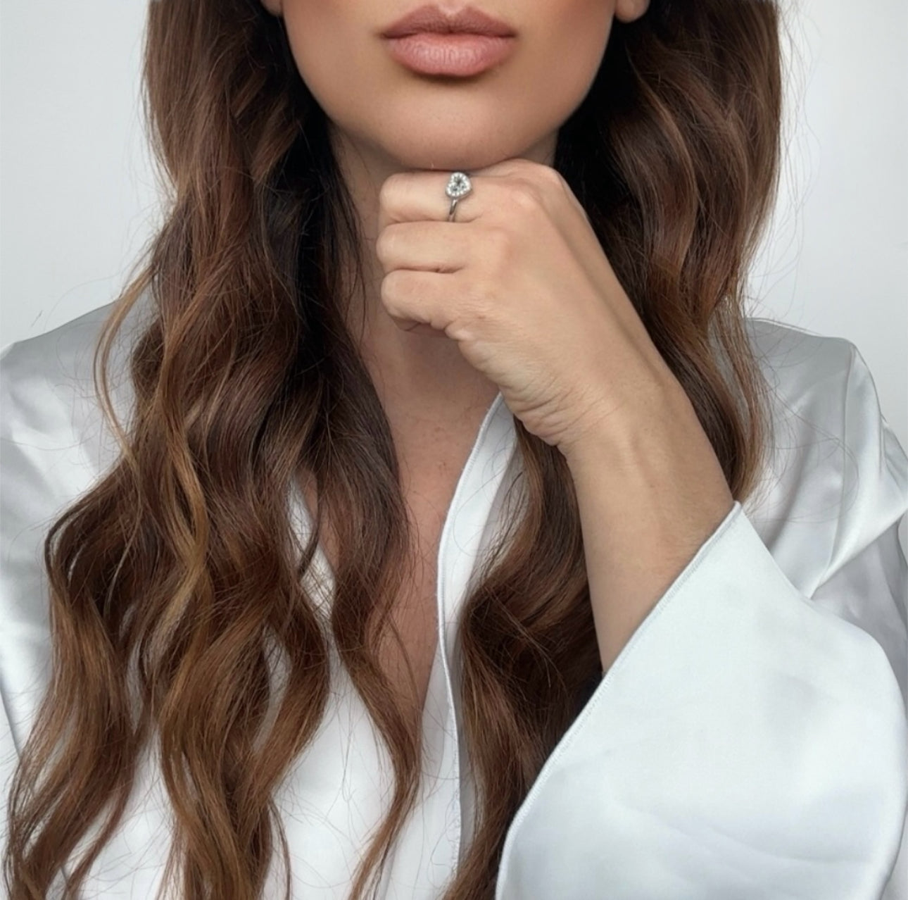 Shiny Heart Ring in Steel – Adjustable Silver Plated