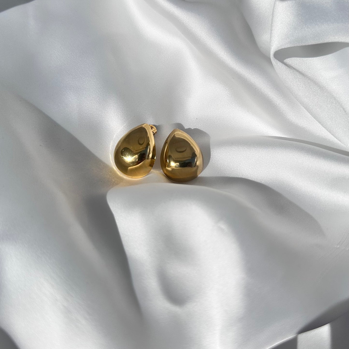Orecchini a Goccia placcati in oro 25 mm