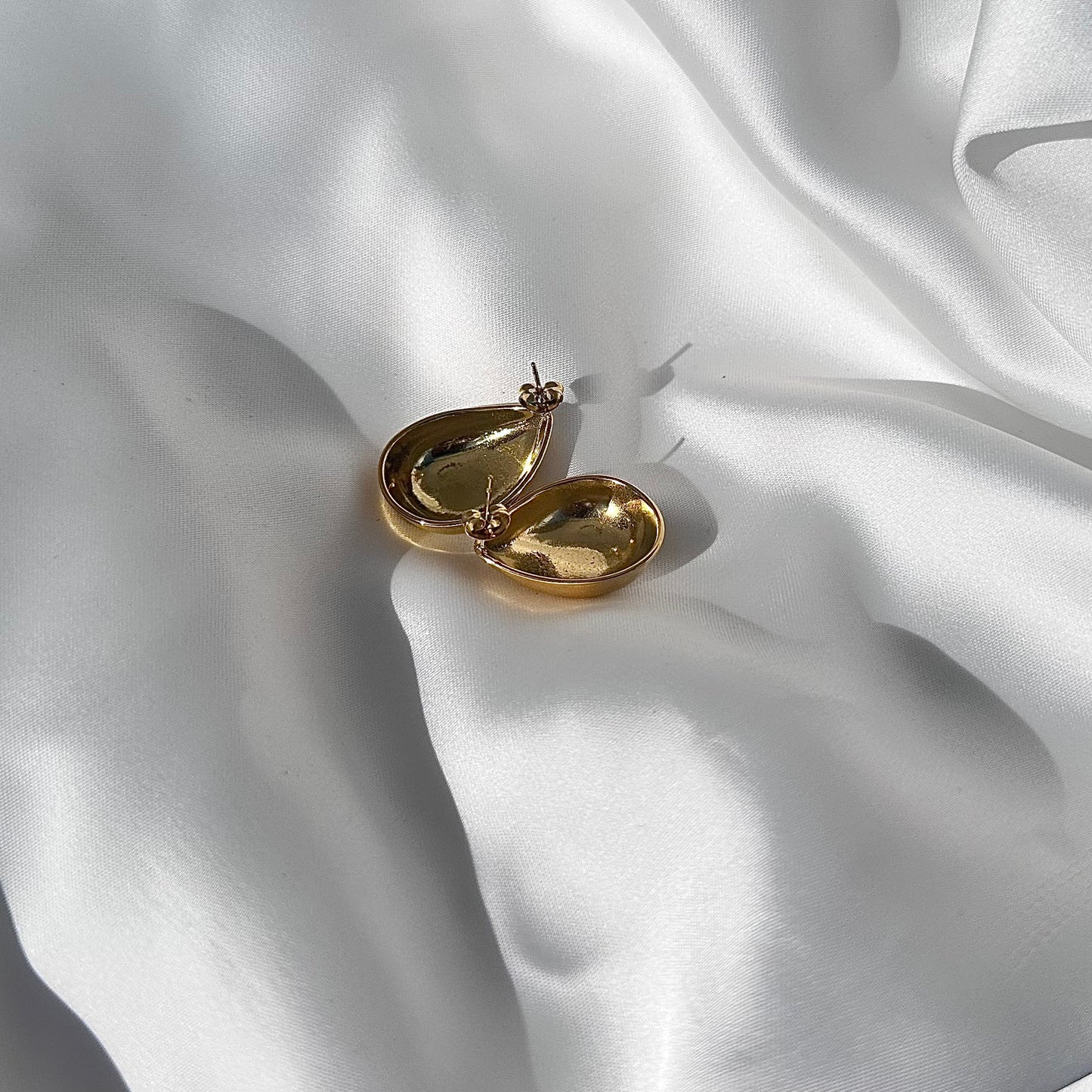 Orecchini a Goccia placcati in oro 25 mm