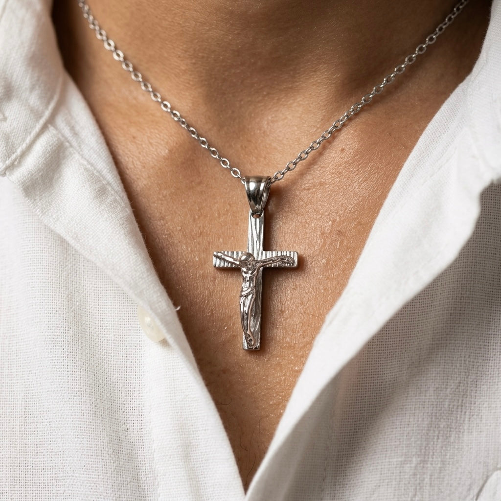 Collana Croce "Rilievo Eterno": La forza della fede