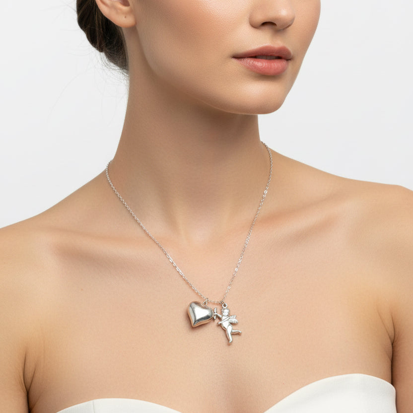 Collana " Cupido e Cuore": Un amore destinato a essere