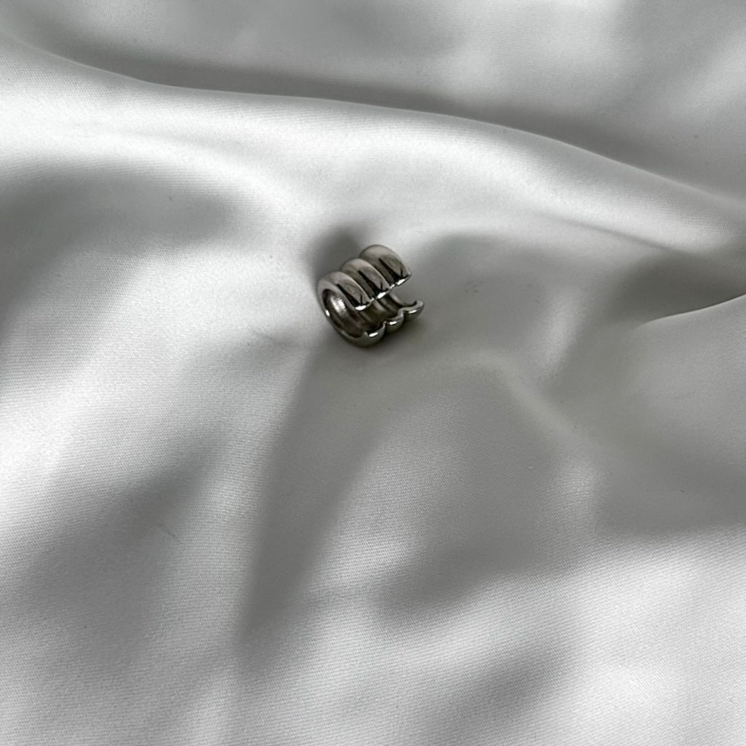Trinity Cuff Earrings in Silver Plated Steel