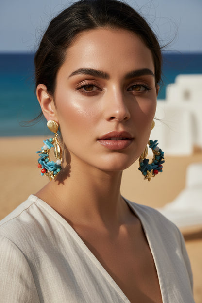 Orecchini Pendenti con Charm Marini Oceano