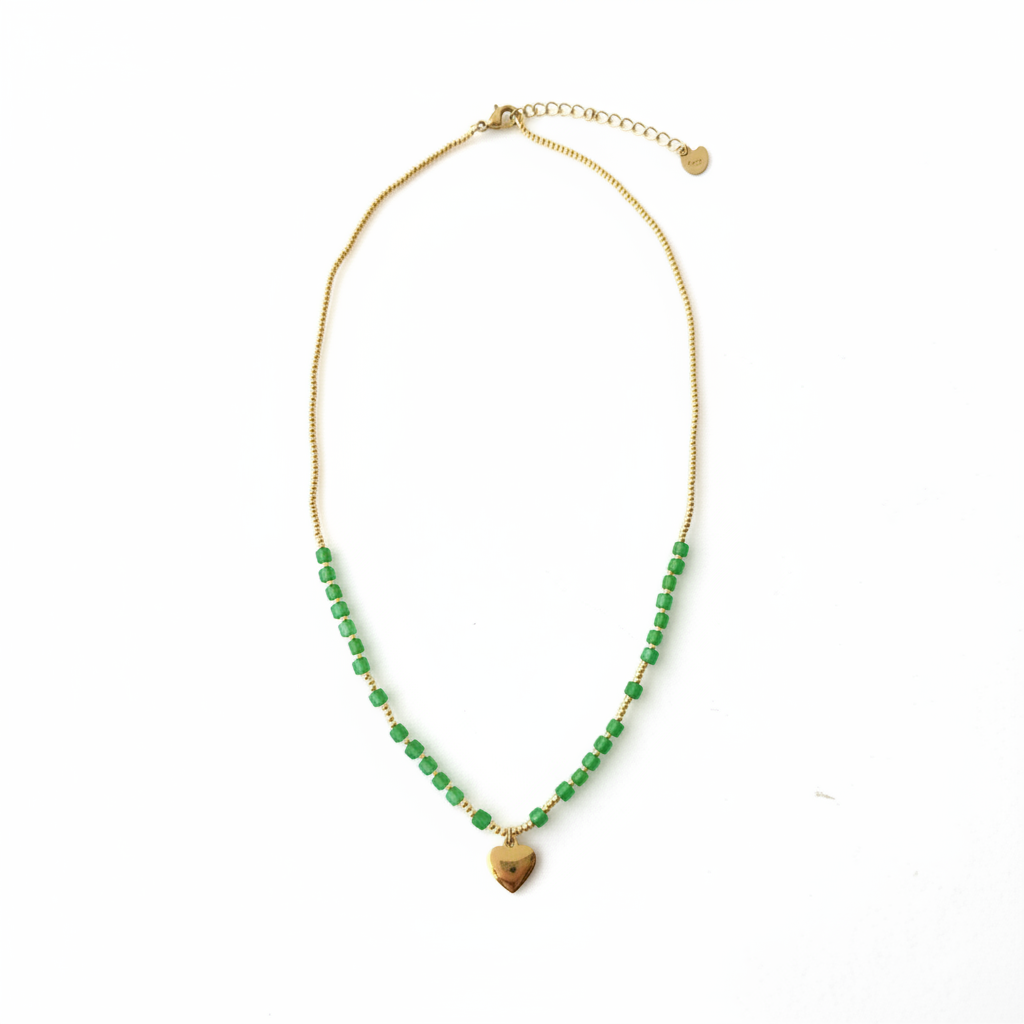 Collana Cuore e Corallini in Vetro: Forte e Fragile come l’Amore