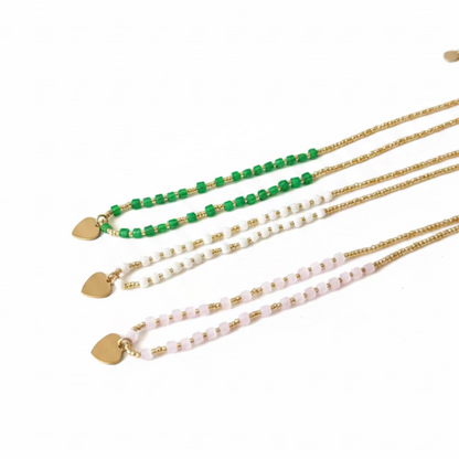 Collana Cuore e Corallini in Vetro: Forte e Fragile come l’Amore