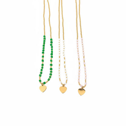 Collana Cuore e Corallini in Vetro: Forte e Fragile come l’Amore