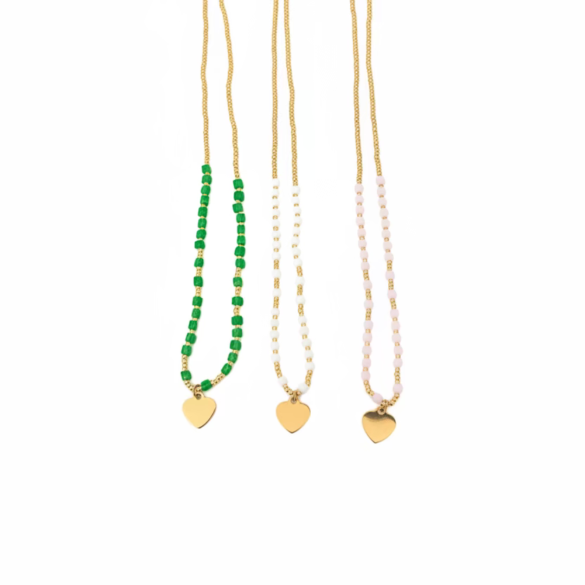 Collana Cuore e Corallini in Vetro: Forte e Fragile come l’Amore