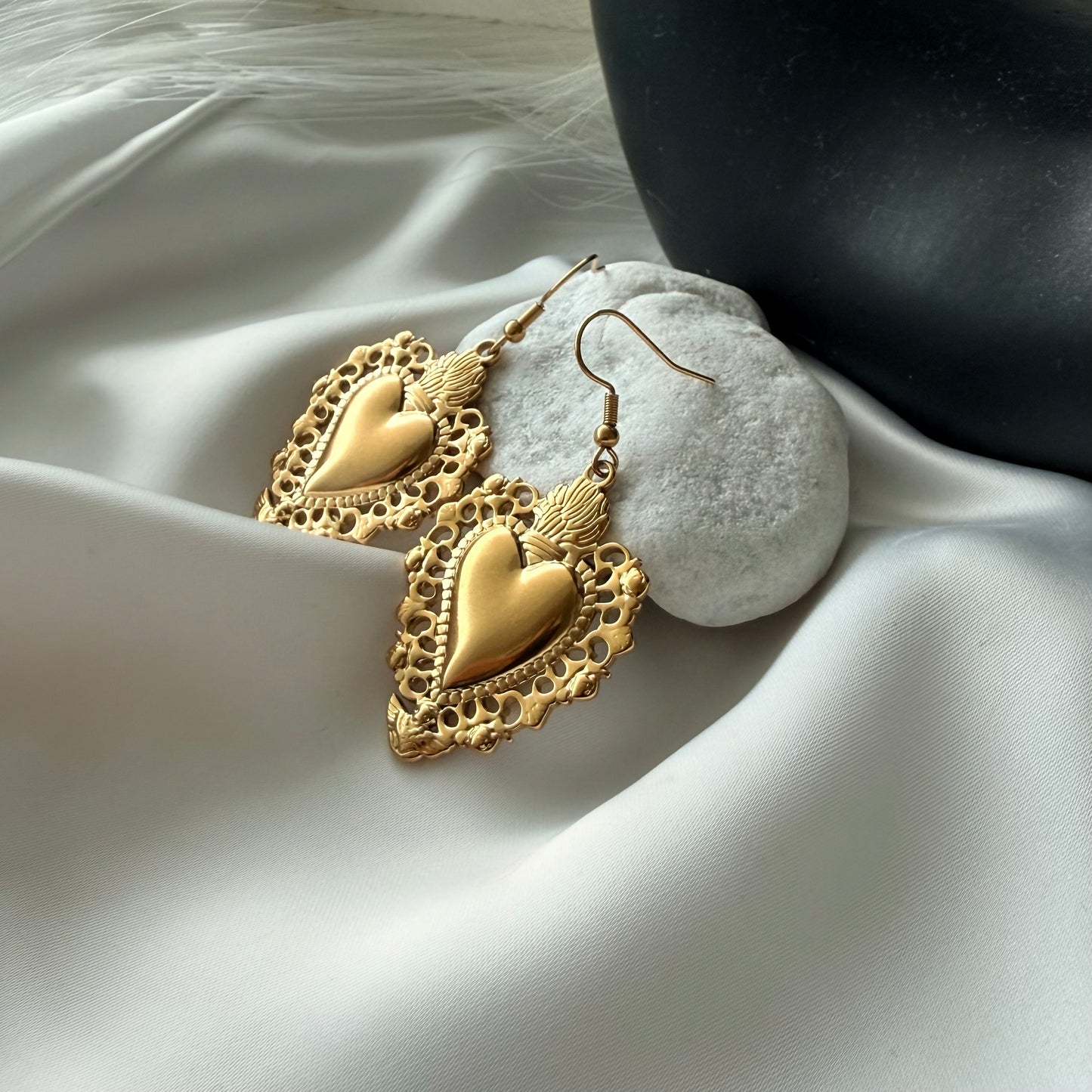 Coordinato Collana e Orecchini: Custode di Fede, Forza e Amore