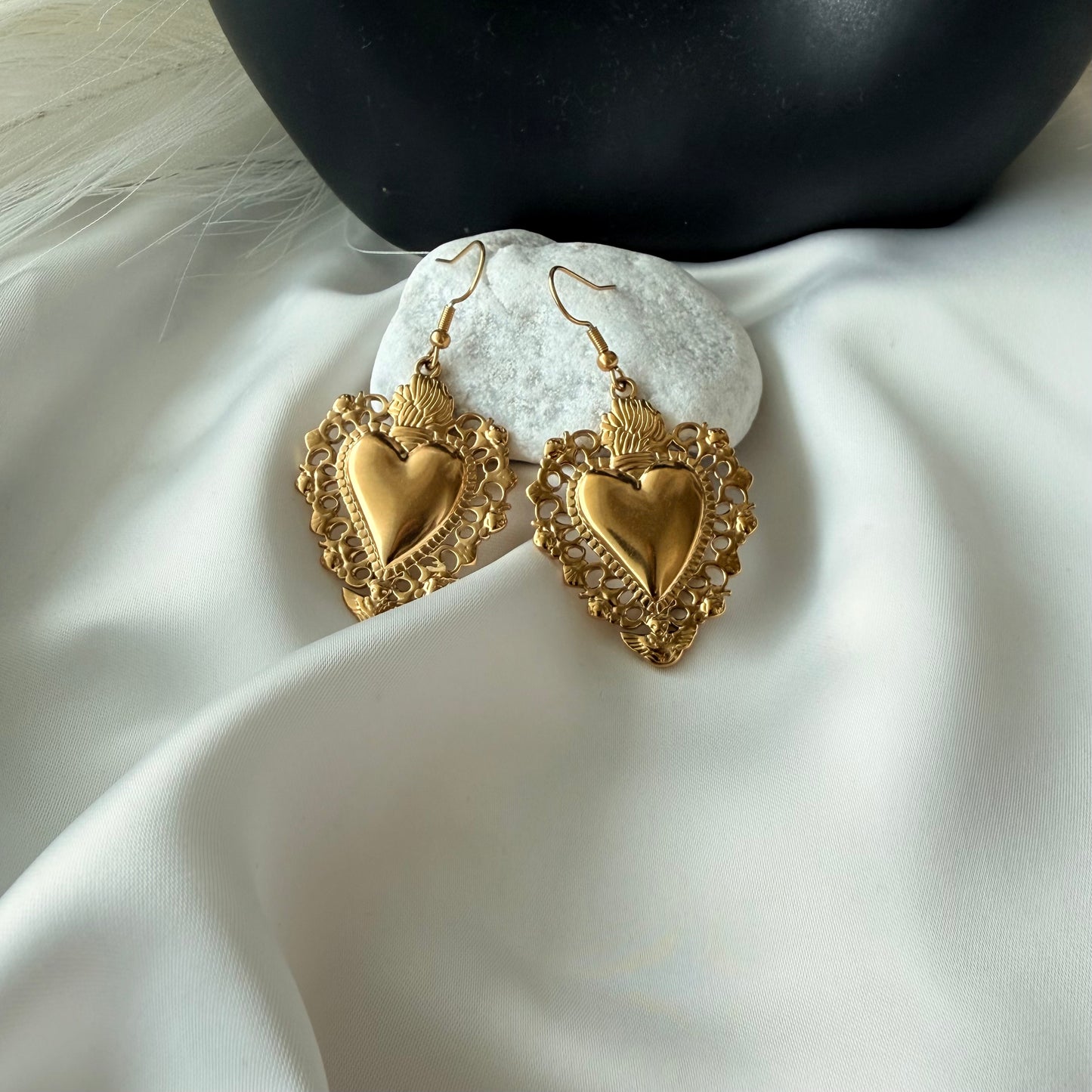 Coordinato Collana e Orecchini: Custode di Fede, Forza e Amore