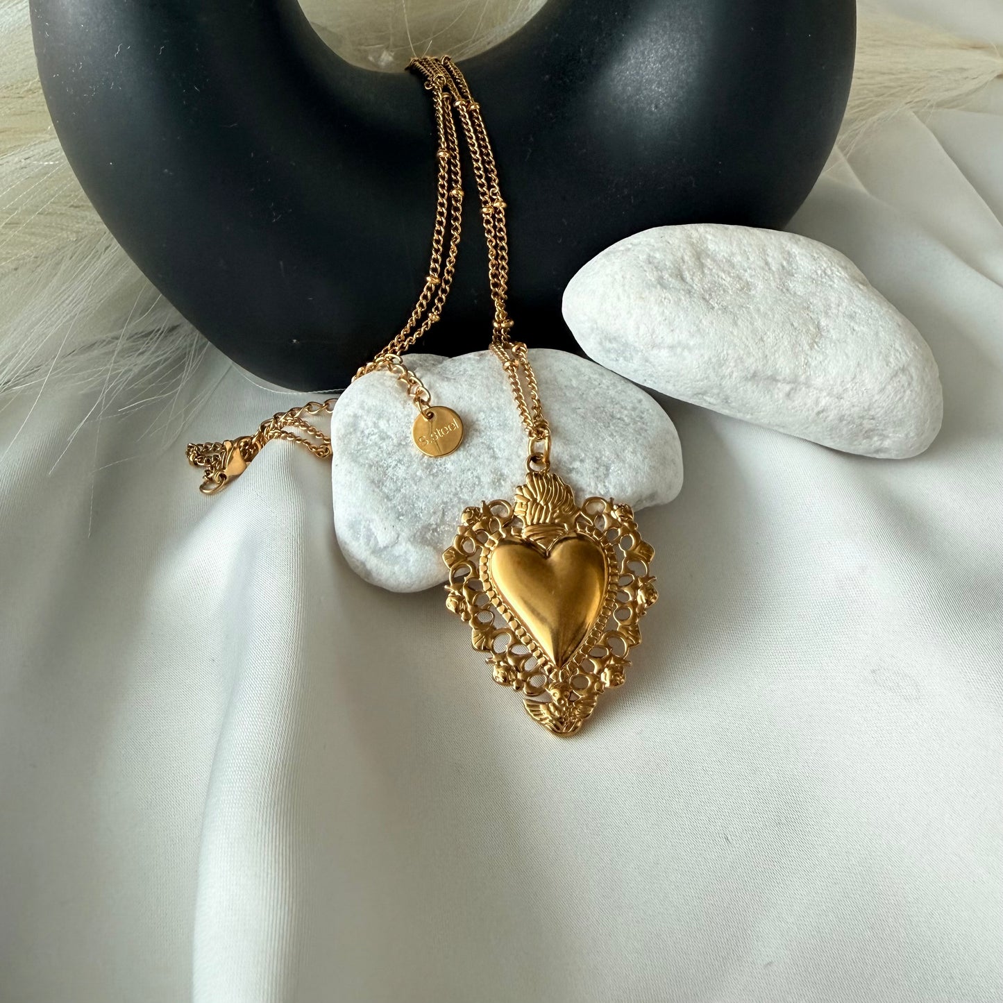 Coordinato Collana e Orecchini: Custode di Fede, Forza e Amore