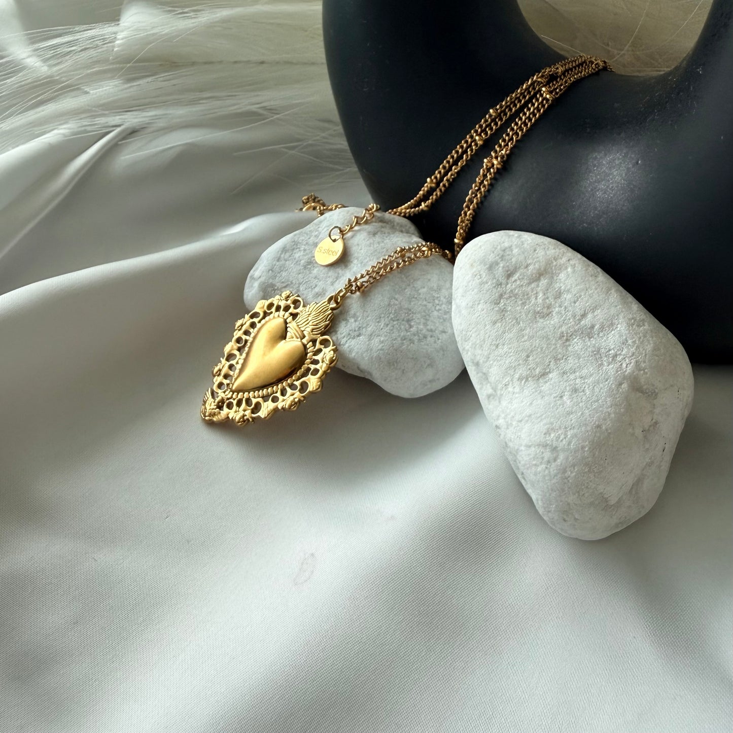 Coordinato Collana e Orecchini: Custode di Fede, Forza e Amore