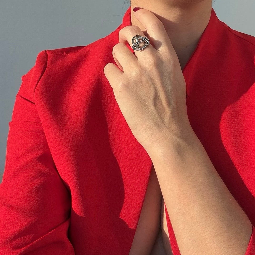 Anello intrecciato 3D – Nodo Eterno