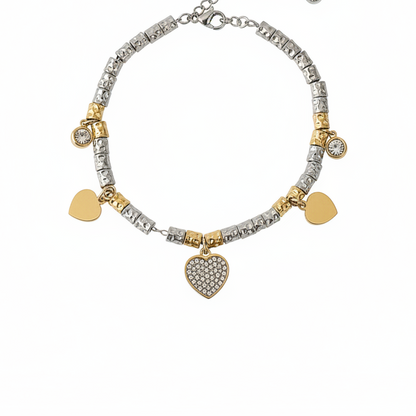 Bracciale "Diletta" Cuore/Quadrifoglio  - Un Simbolo di Scelta e Coraggio
