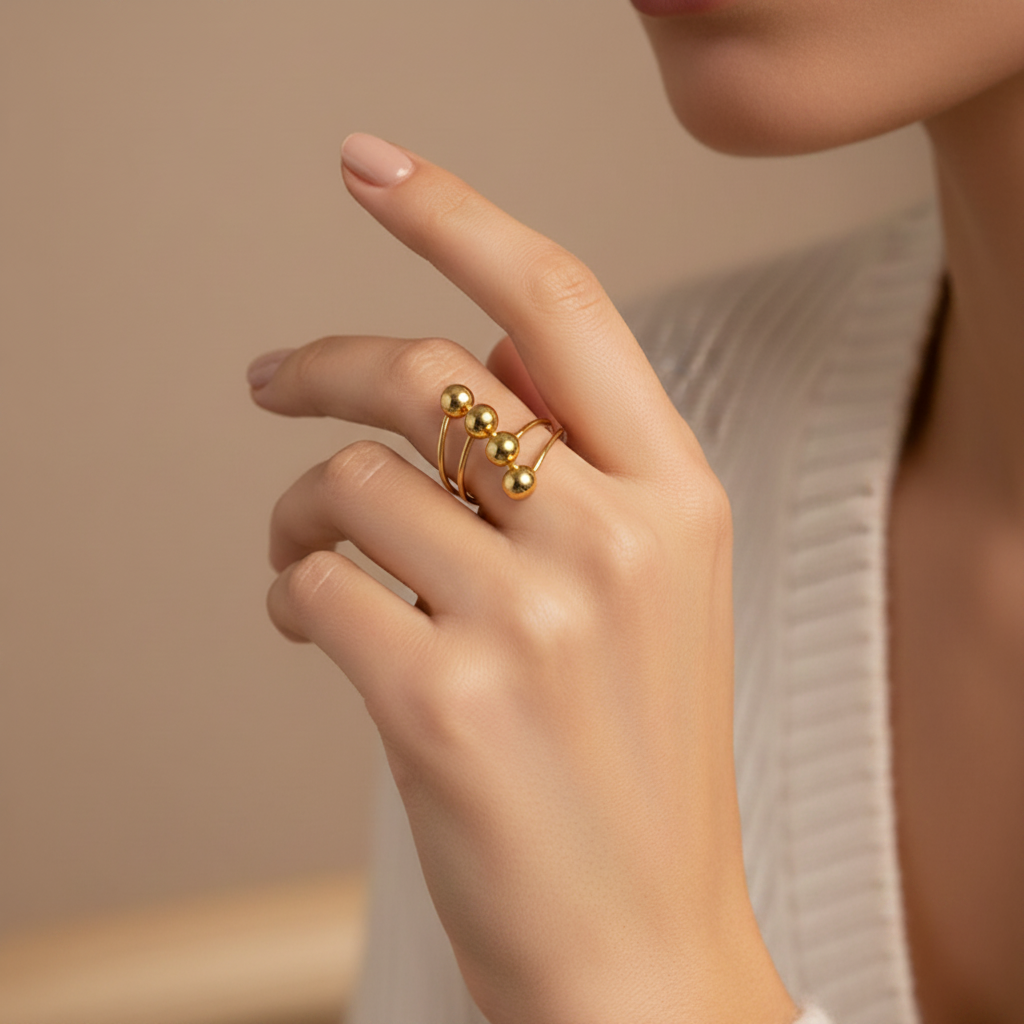 Anello Vera 3 sfere