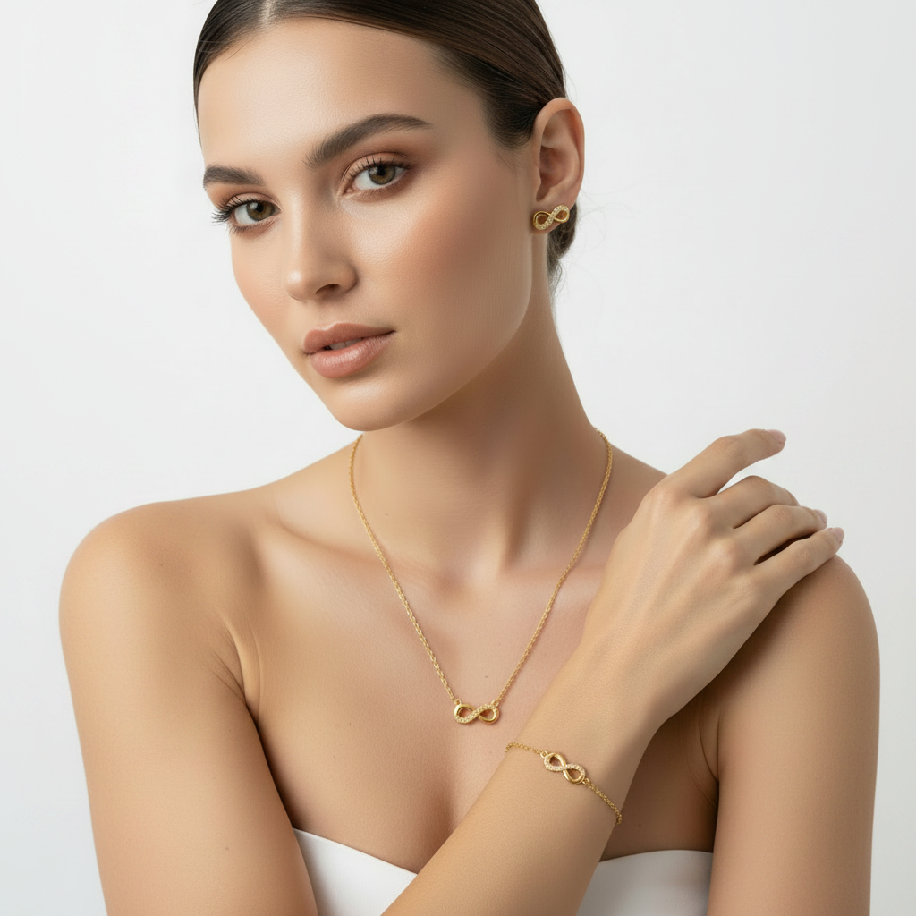 infinito: Collana, Bracciale o Orecchini:  Amore e Possibilità Infinite