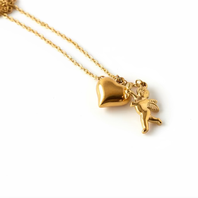 Collana " Cupido e Cuore": Un amore destinato a essere