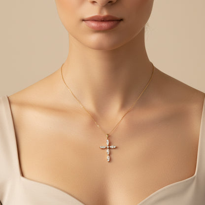 Collana Crocetta Punto Luce: L'eleganza della Fede