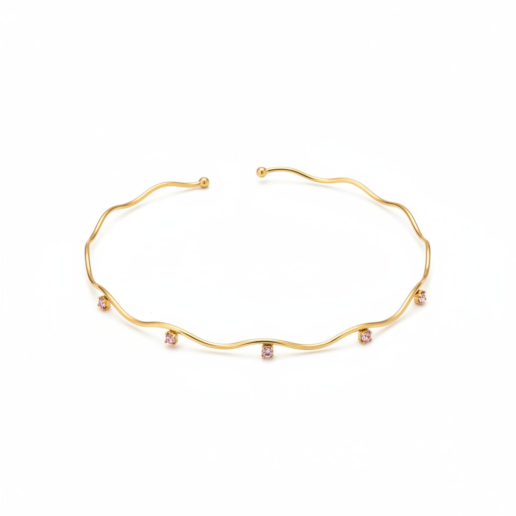 Collana Onde con Cristalli