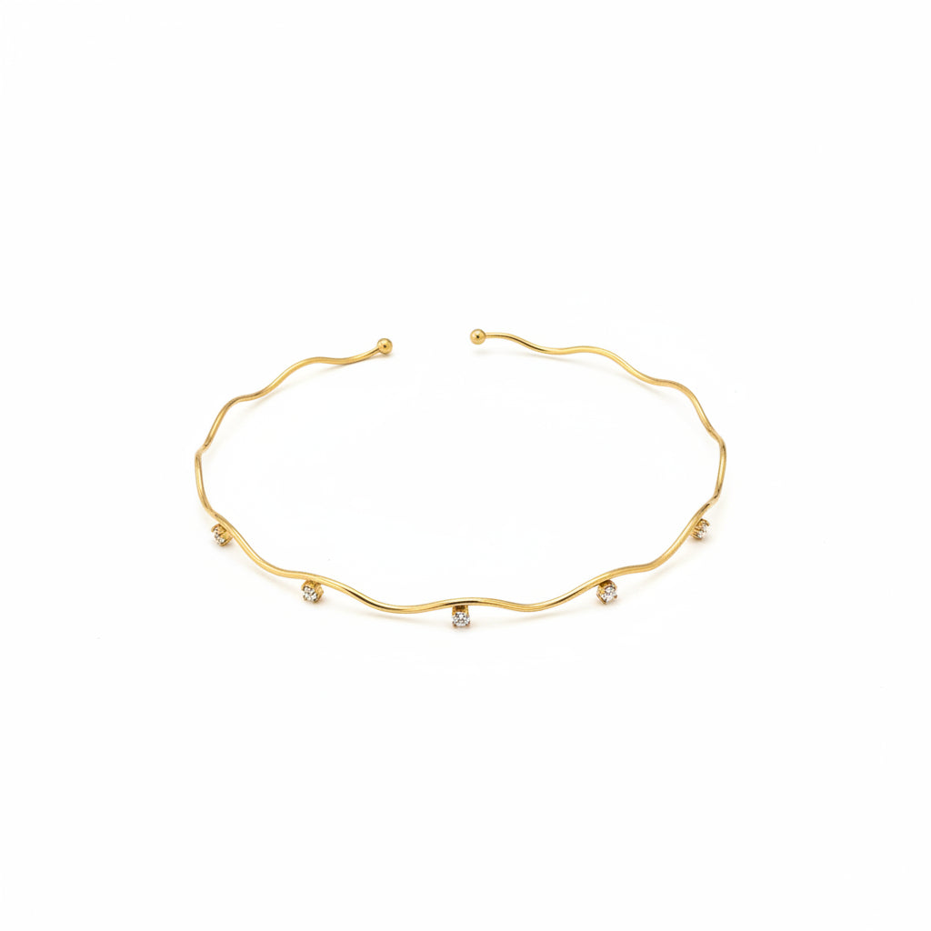 Collana Onde con Cristalli