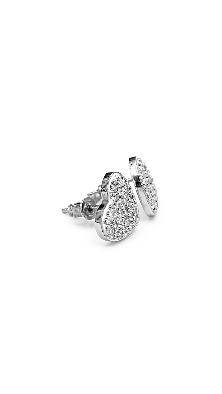 Orecchini Cuore Pavè