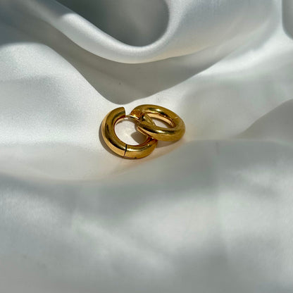 Orecchini in acciaio cerchio tubolari 10 MM