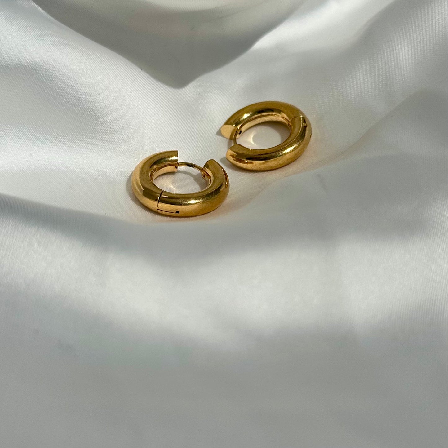 Orecchini in acciaio cerchio tubolari 10 MM