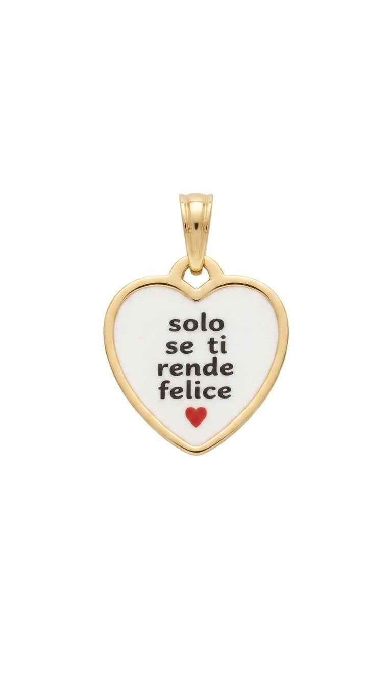 Collana con ciondolo Solo se ti rende felice ❤️
