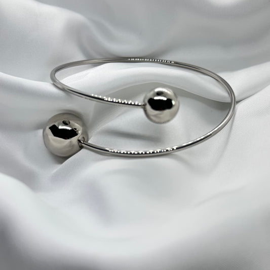 Bracciale rigido in Acciaio Flex 2 Sfere