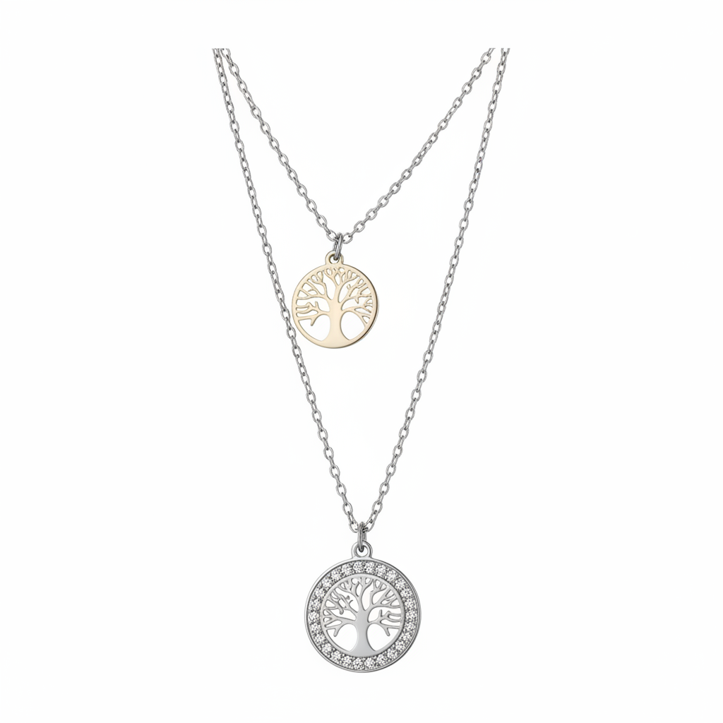 Collana L'Albero dei Legami Eterni: La Tua Essenza in Due Fili