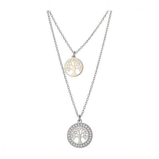 Collana L'Albero dei Legami Eterni: La Tua Essenza in Due Fili