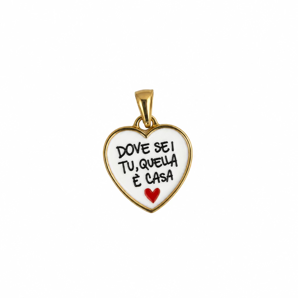 Collana con ciondolo "Dove sei tu quella è casa"