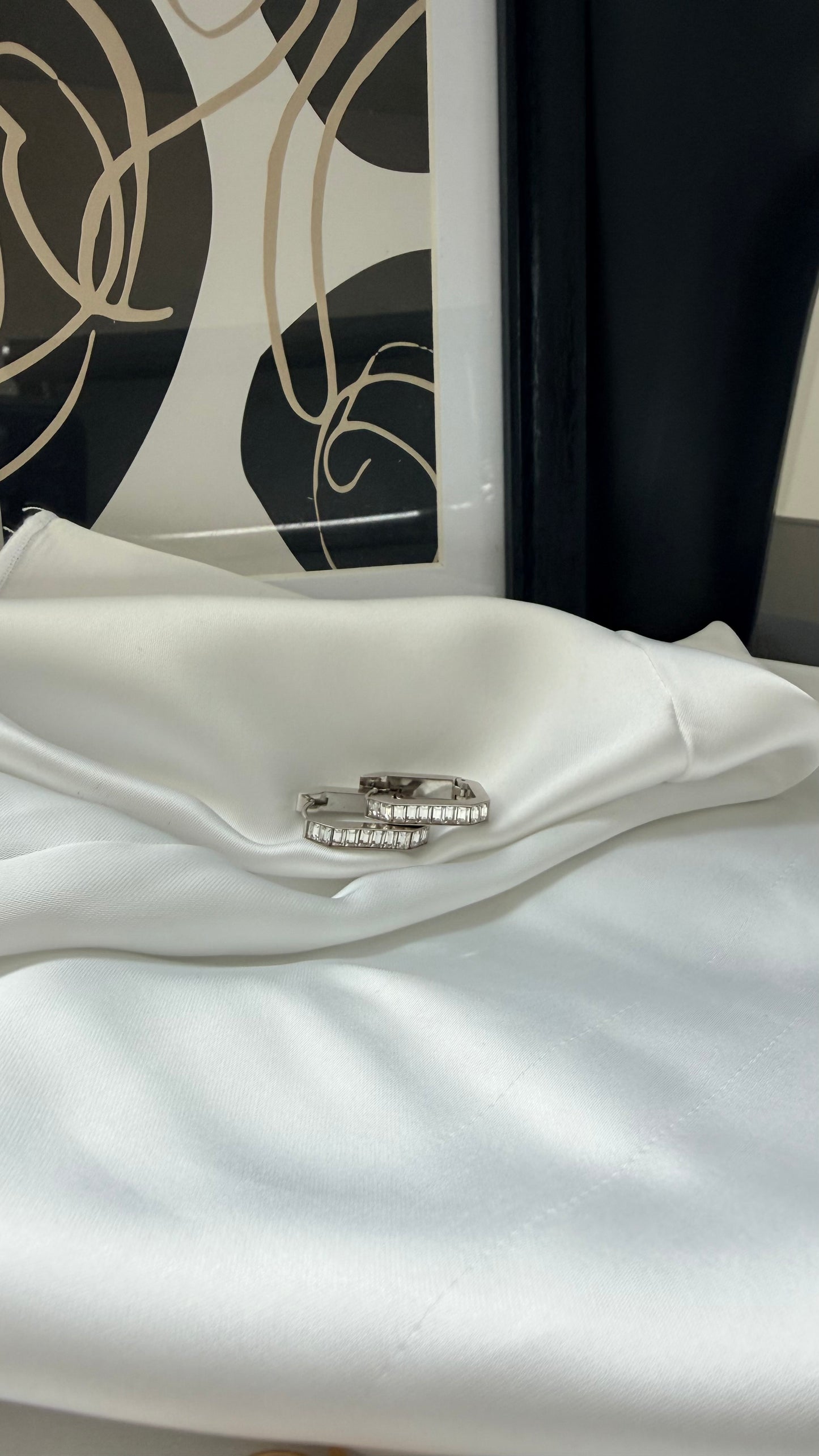 Orecchini Rettangolari Baguette: Luce Pura