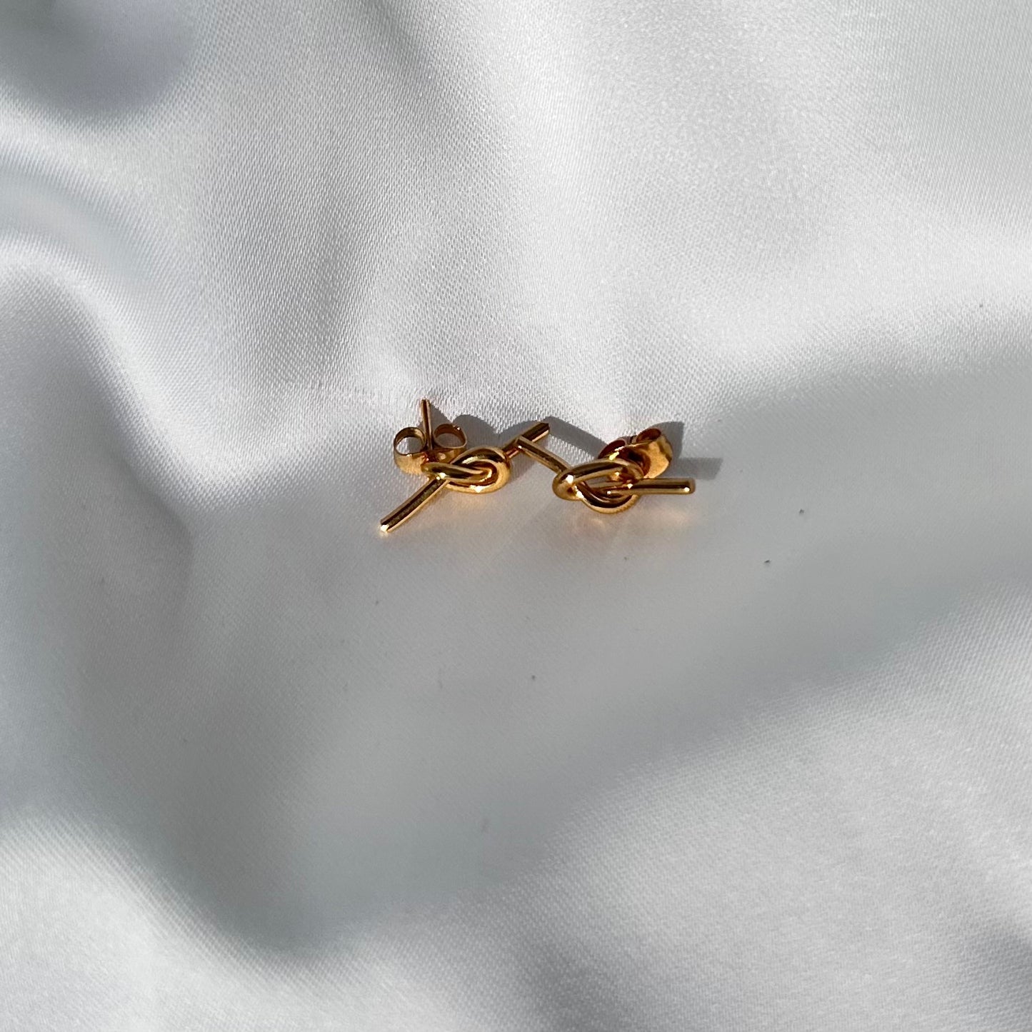 Infinity Knot Steel Earrings Silver Plated