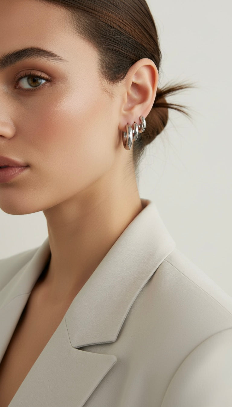 Tris Orecchini a Cerchio: Il Simbolo di Legami Eterni e Stile Senza Fine