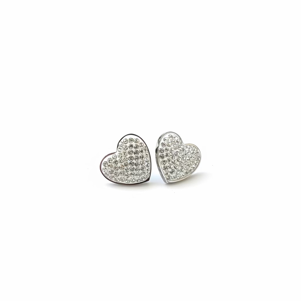 Orecchini Cuore Pavè