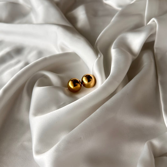 Orecchini a Bottone 3D Gold