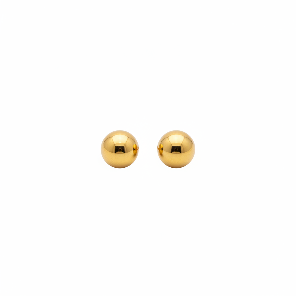 Orecchini a Bottone 3D Gold