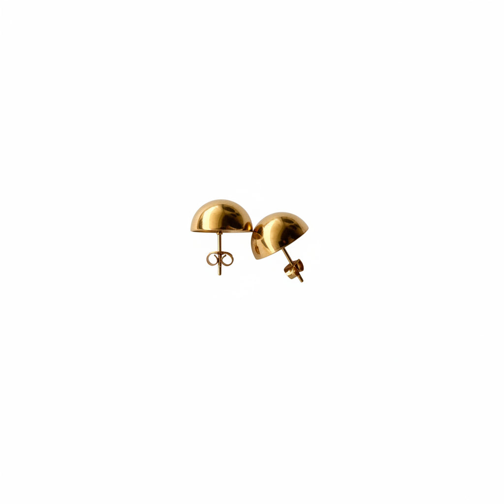 Orecchini a Bottone 3D Gold