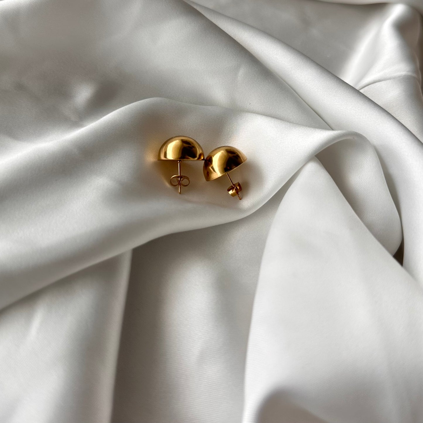 Orecchini a Bottone 3D Gold