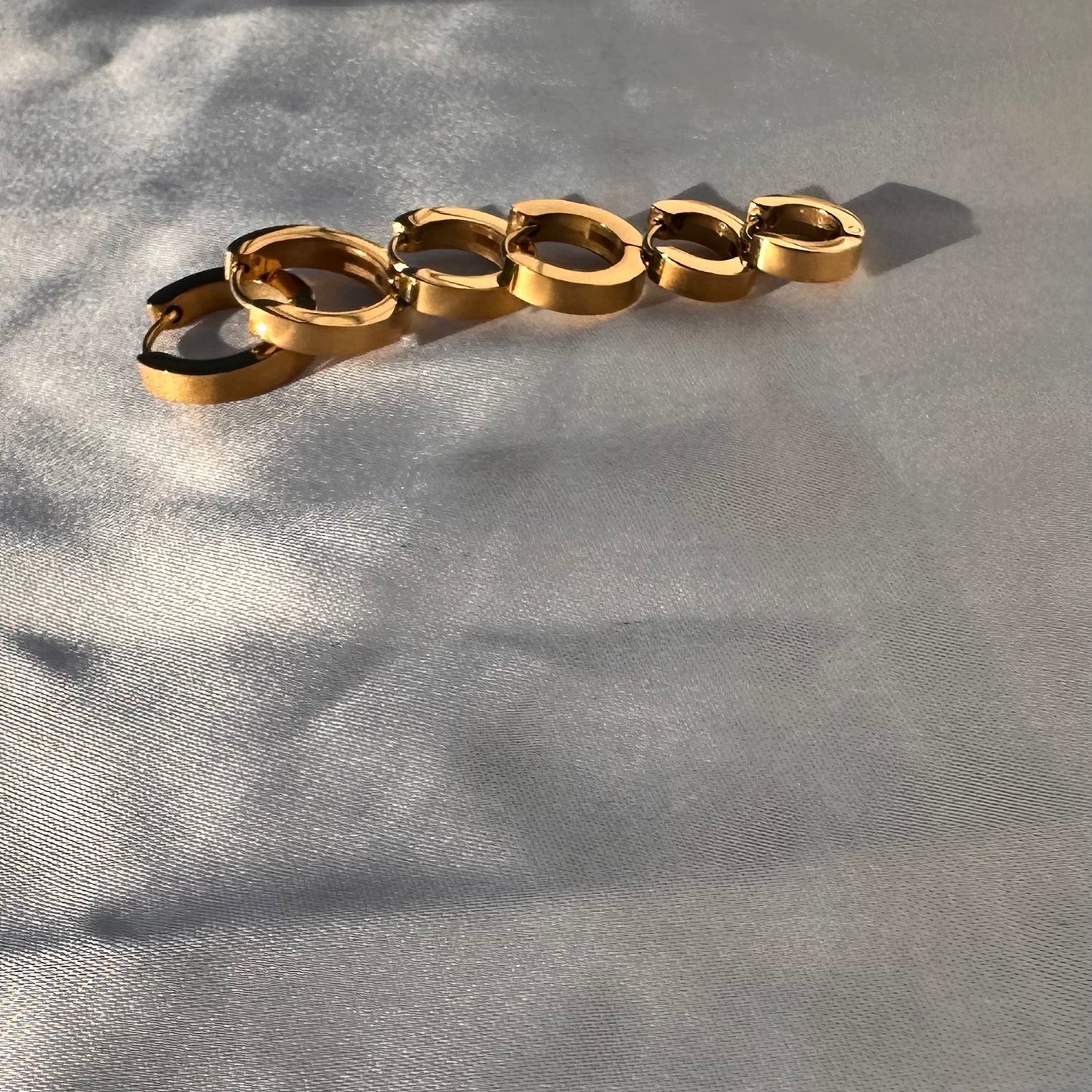 Orecchini a cerchio squadratei acciaio inossidabile