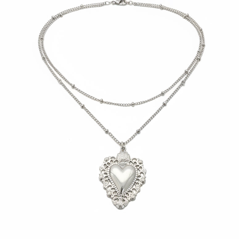 Collana/ Orecchini  "Cuore Sacro": Un Legame che Scalda il Cuore