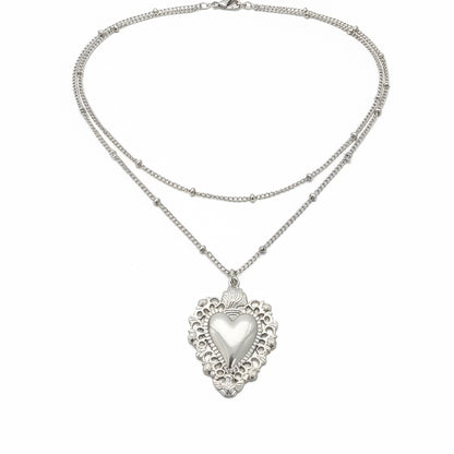 Collana/ Orecchini  "Cuore Sacro": Un Legame che Scalda il Cuore