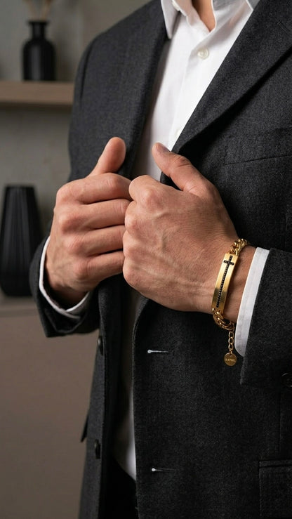 Bracciale Croce Cristalli - Luce di Fede