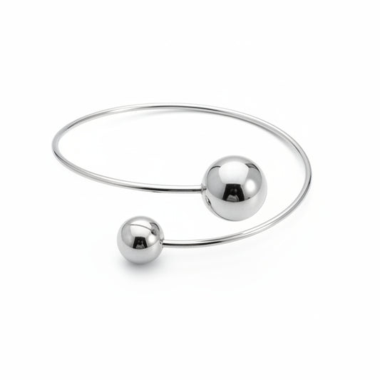 Bracelet en acier rigide Flex 2 billes