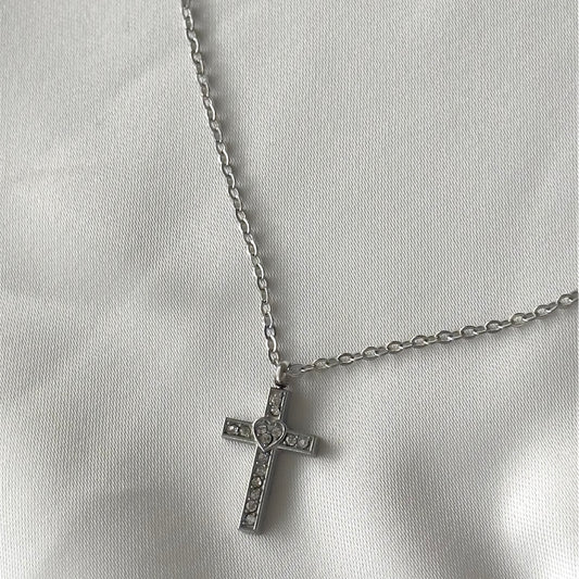 Collana con Crocetta e brillantini