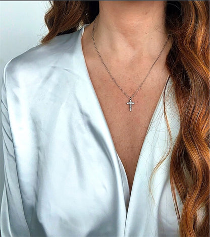 Collana con Crocetta e brillantini