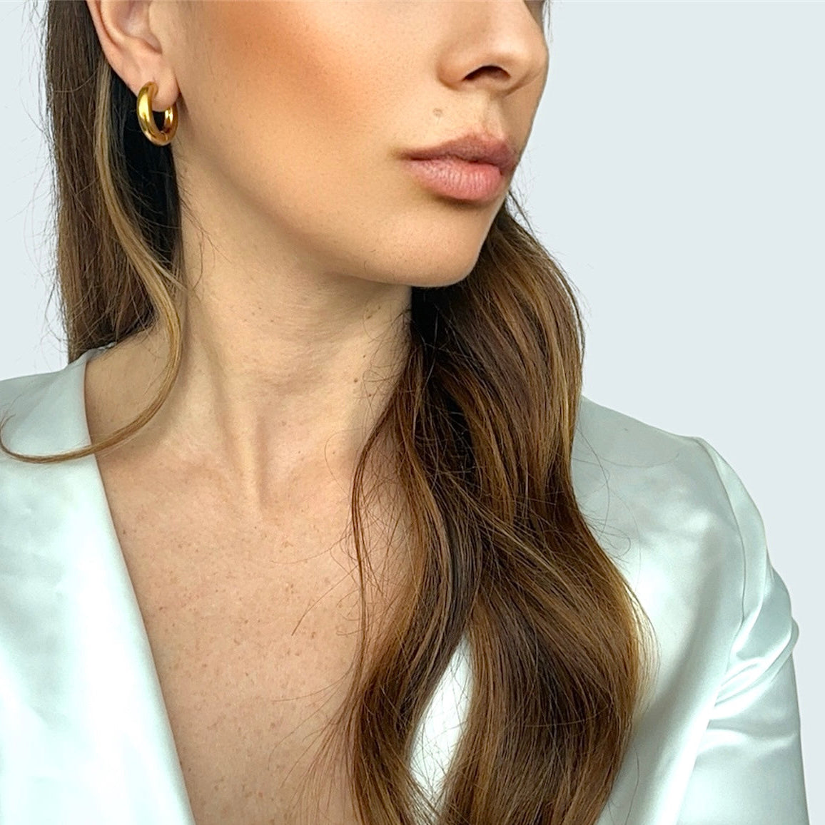 Orecchini in acciaio cerchio tubolari 10 MM