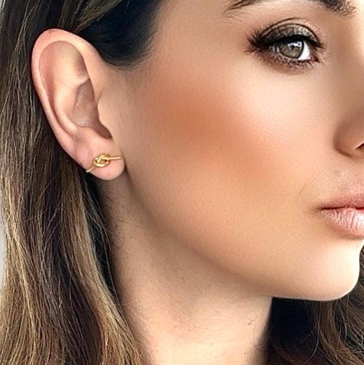 Infinity Knot Steel Earrings Silver Plated