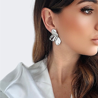 “Petal” Earrings in Gold Plated Steel