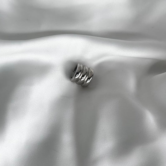 Orecchini Ear Cuff Trinity in Acciaio Silver